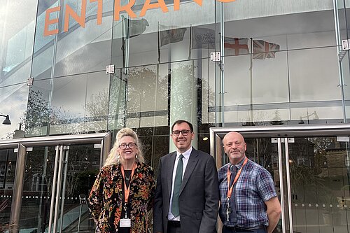 Tom Gordon outside Harrogate Convention Centre